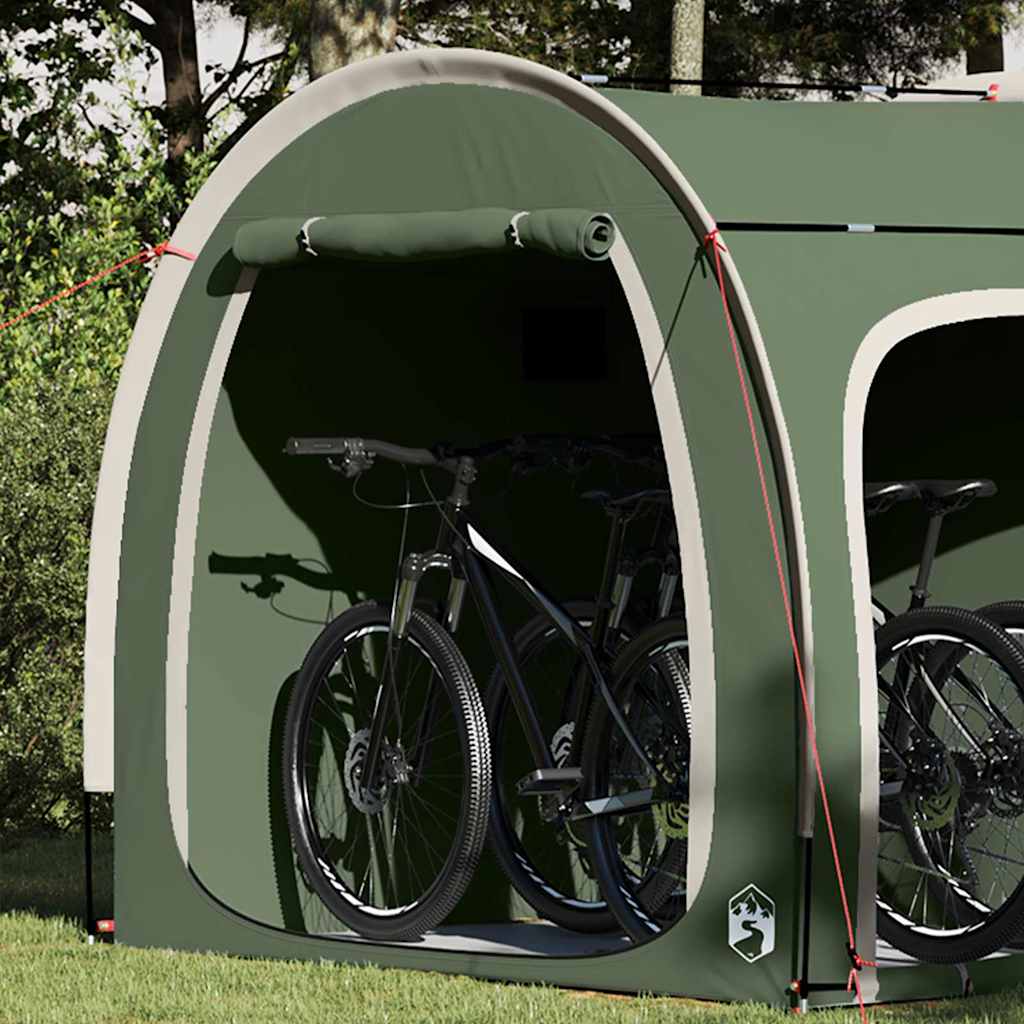 Vidaxx tente vélo avec toit avec rangement vert 218 x 156 x 180 cm