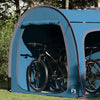 VidaXL tente de vélo avec toit avec rangement bleu 218 x 156 x 180 cm