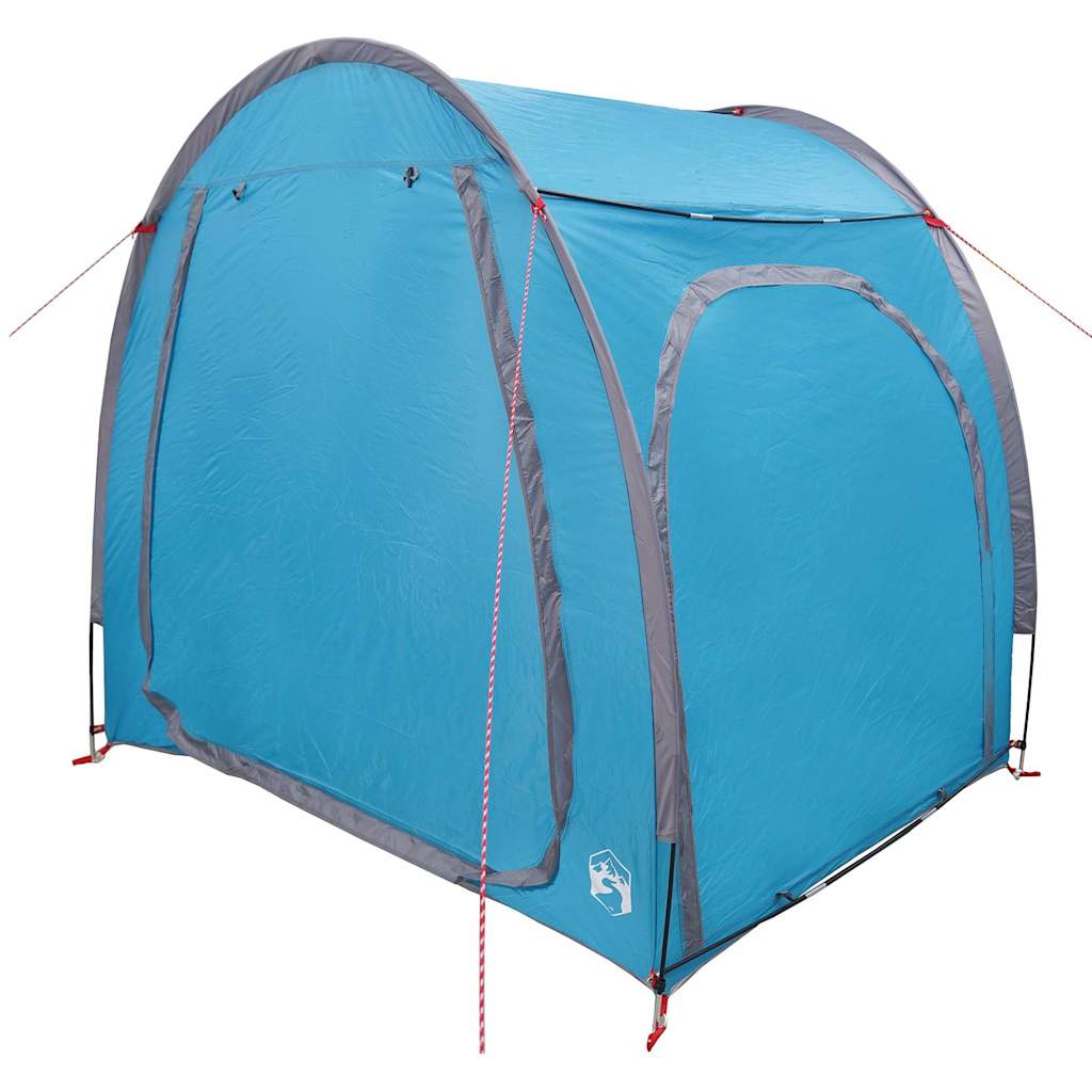 VidaXL tente de vélo avec toit avec rangement bleu 218 x 156 x 180 cm