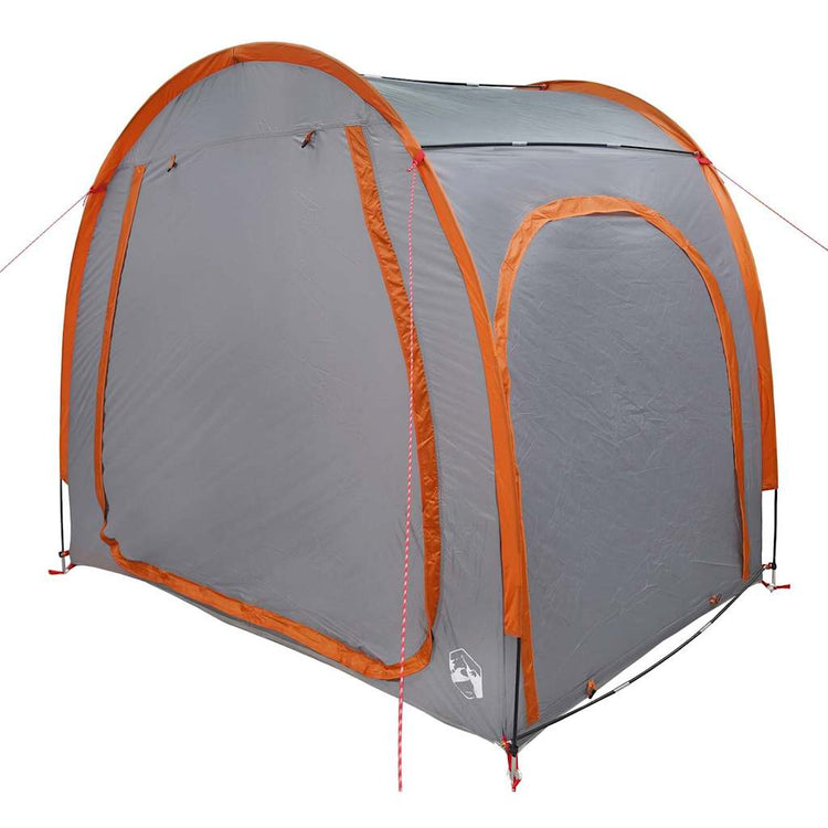 VidaXL tente vélo avec toit avec rangement gris et orange 218 x 156 x 180 cm