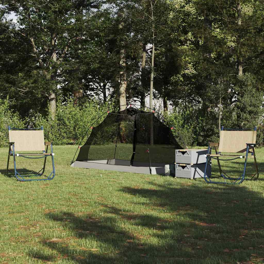Tente VidaXL avec toit avec rangement gris et noir 236 x 108 x 120 cm