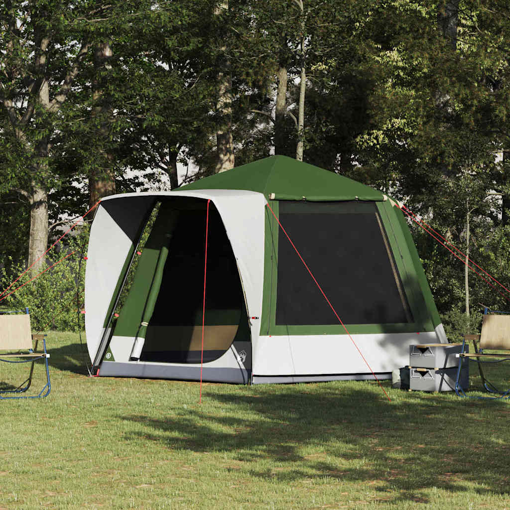 VidaXL tente de camping avec toit vert 420 x 420 x 227 cm polyester
