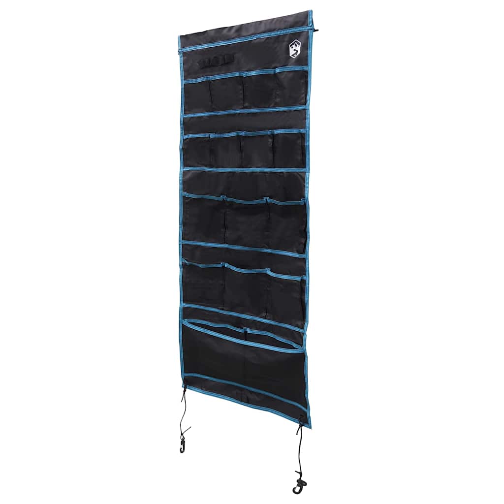 VidaXL sac de rangement avec rangement noir et bleu 125 x 48 cm oxford