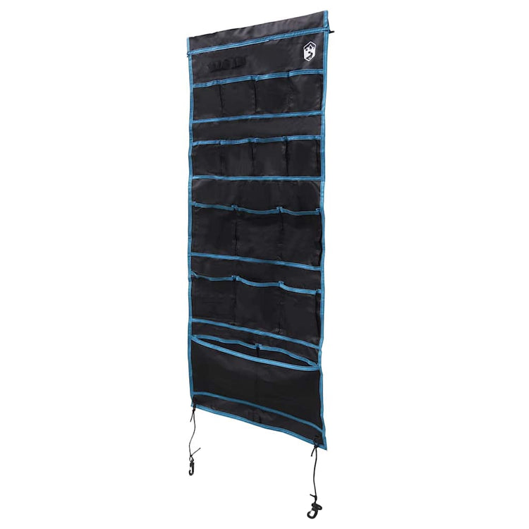 VidaXL sac de rangement avec rangement noir et bleu 125 x 48 cm oxford