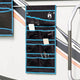 VidaXL sac de rangement avec rangement noir et bleu 63,5 x 40 cm oxford