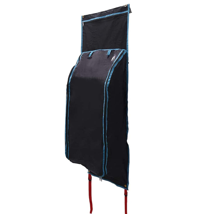 VidaXL sac de rangement avec rangement noir et bleu 140 x 43 cm oxford