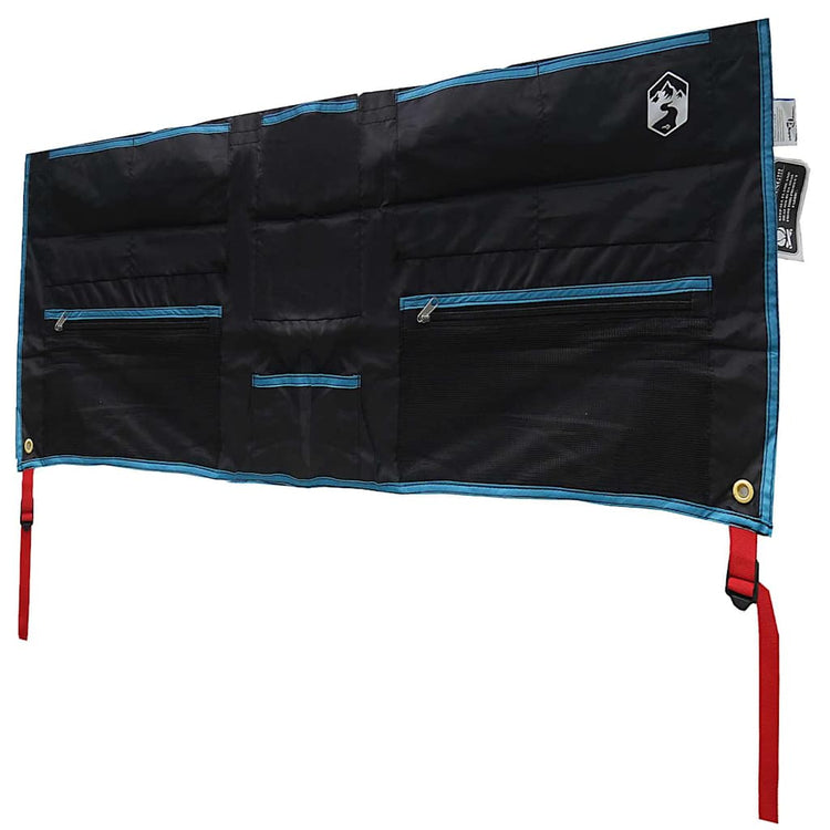 VidaXL sac de rangement avec rangement noir et bleu 98 x 47 cm oxford