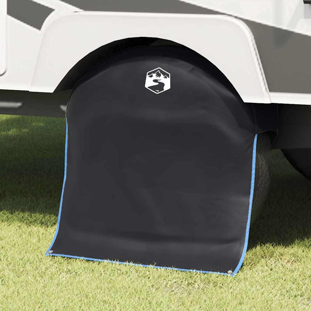 Vidaxl enjoliveur noir et bleu 108 x 76 cm oxford