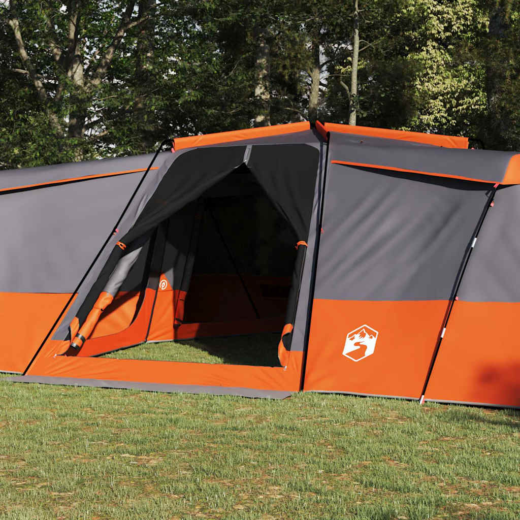 Tente familiale Vidaxx avec toit gris et orange 833 x 585 x 216 cm taffetas