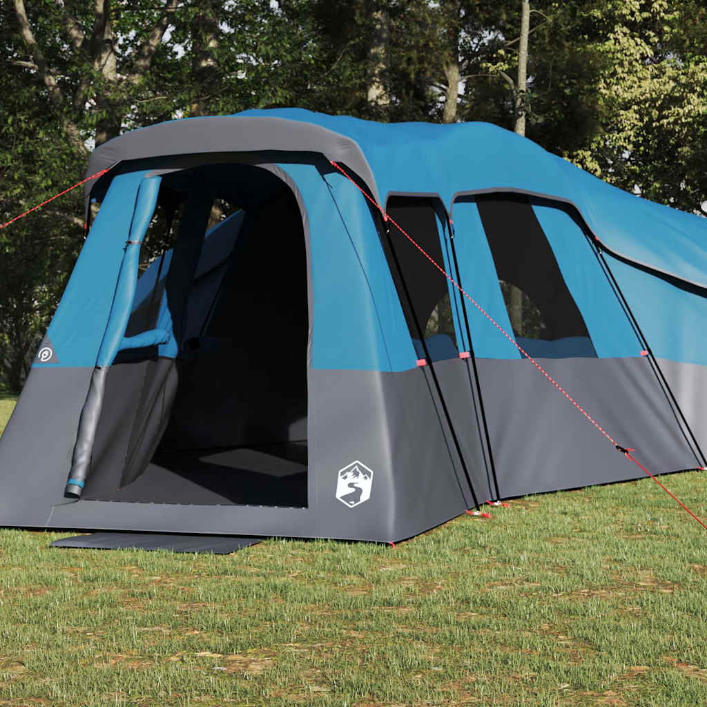 Vidaxl gezinstent avec dak avec opslag bleu 762 x 655 x 218 cm taft