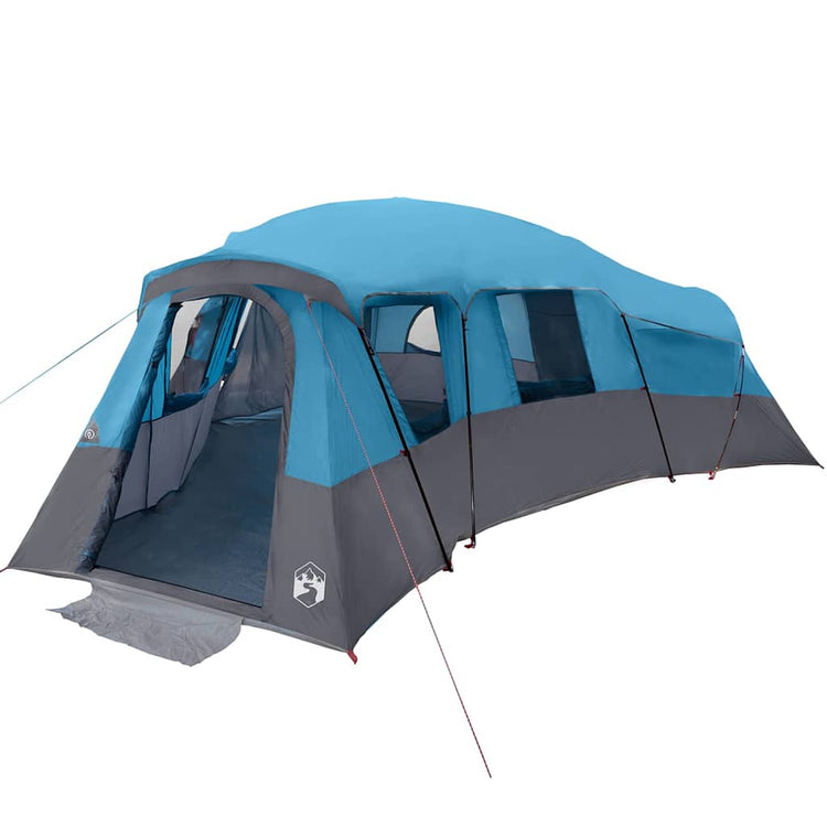 Vidaxl gezinstent avec dak avec opslag bleu 762 x 655 x 218 cm taft