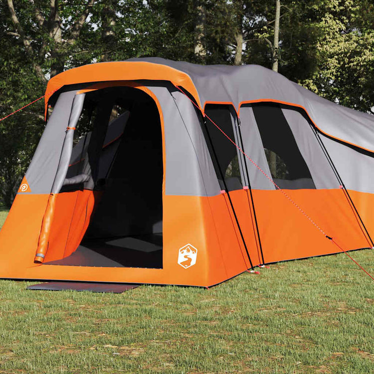 Tente familiale Vidaxx avec toit gris et orange 762 x 655 x 218 cm taffetas