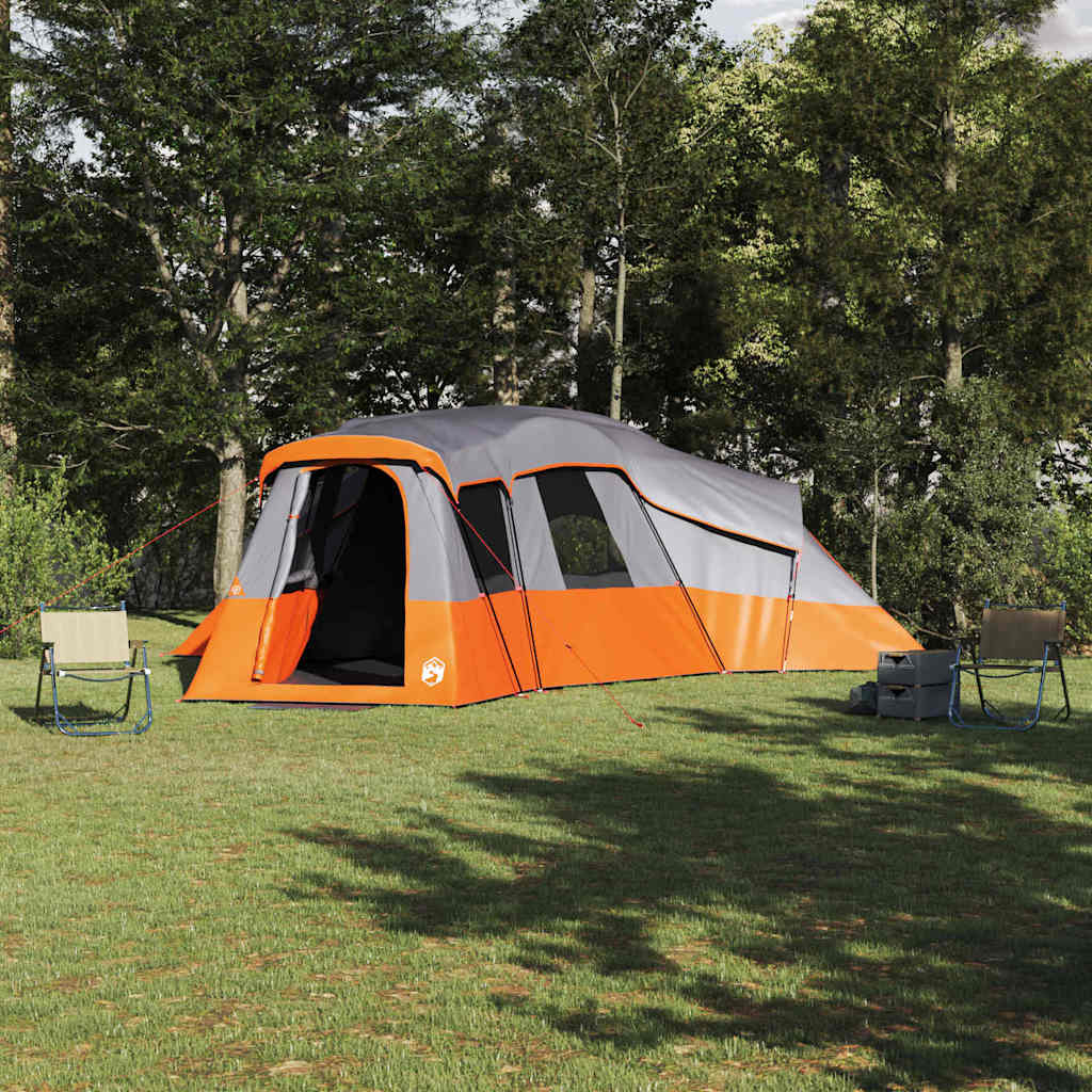 Tente familiale Vidaxx avec toit gris et orange 762 x 655 x 218 cm taffetas