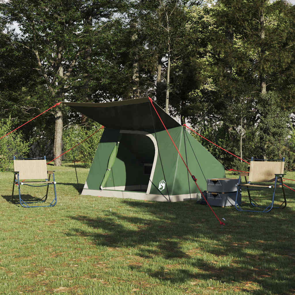 VidaXL tente de camping avec toit avec rangement vert 282 x 225 x 154 cm taffetas