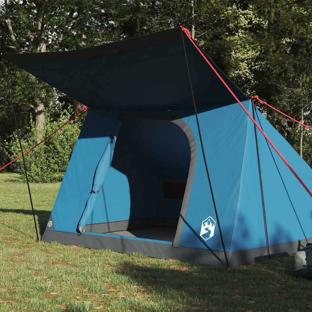 VidaXL tente de camping avec toit avec rangement bleu 282 x 225 x 154 cm taffetas