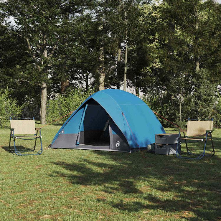 VidaXL tente de camping avec toit avec rangement bleu 320 x 275 x 190 cm taffetas