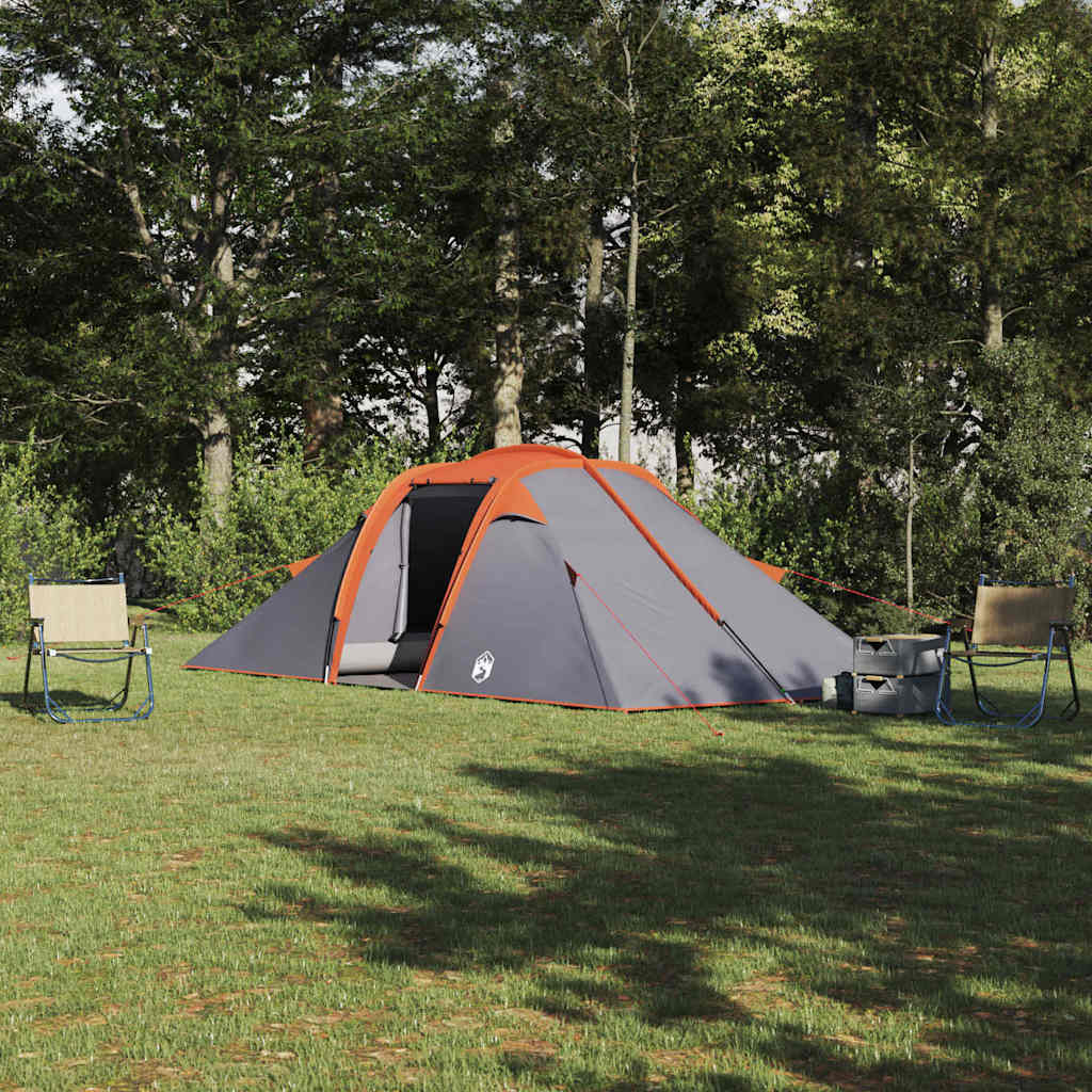 Tente tunnel Vidaxx avec toit gris et orange 510 x 240 x 156 cm taffetas