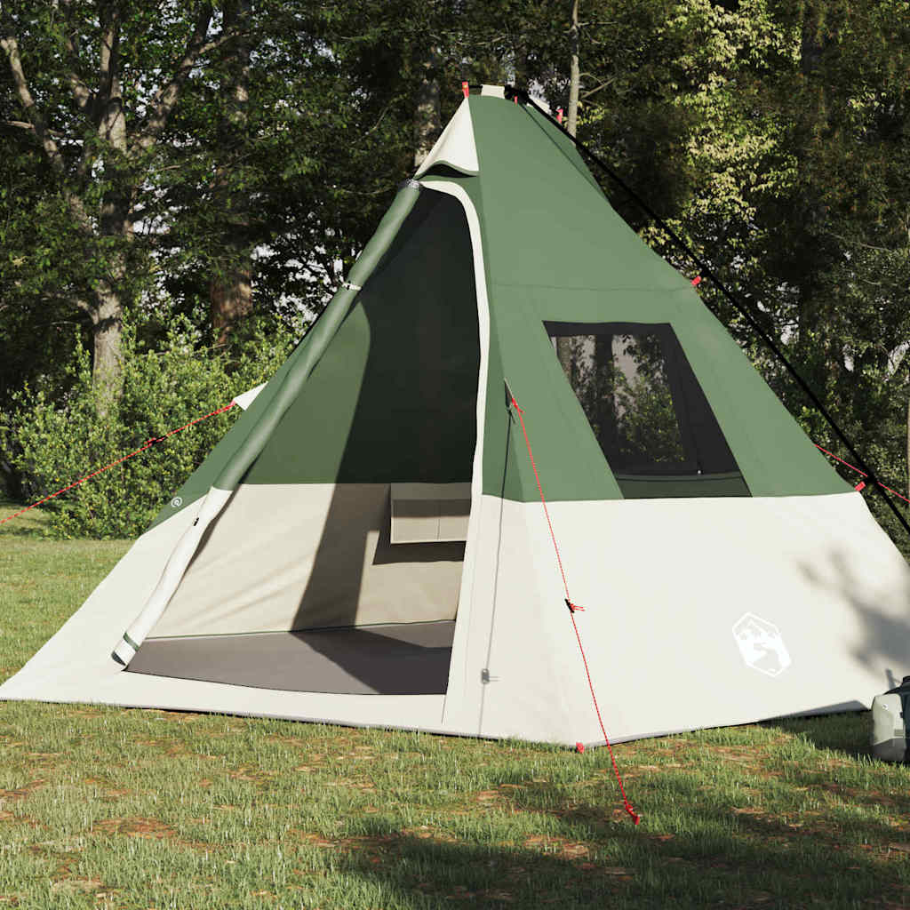 Vidaxx tente tipi avec toit avec rangement vert 383 x 338 x 217 cm taffetas
