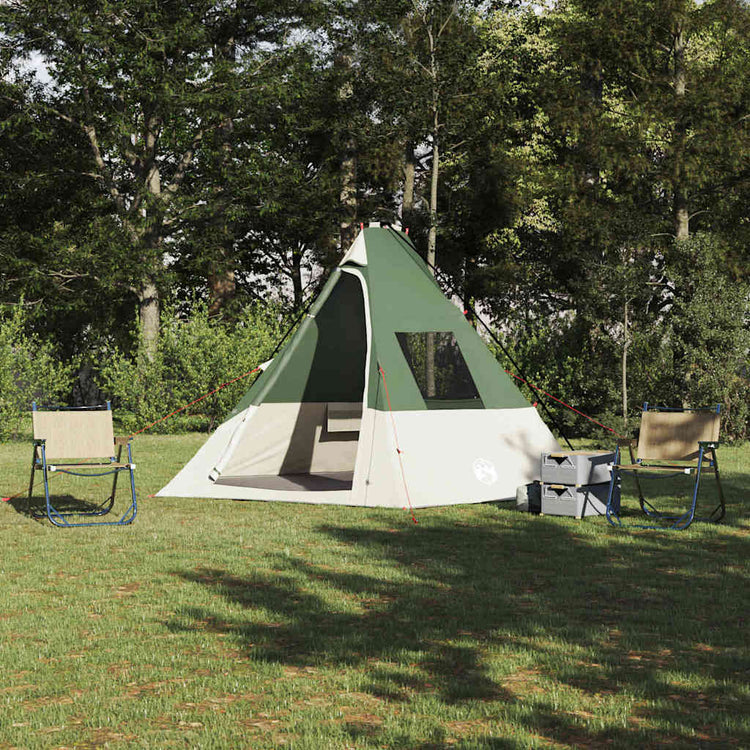 Vidaxx tente tipi avec toit avec rangement vert 383 x 338 x 217 cm taffetas