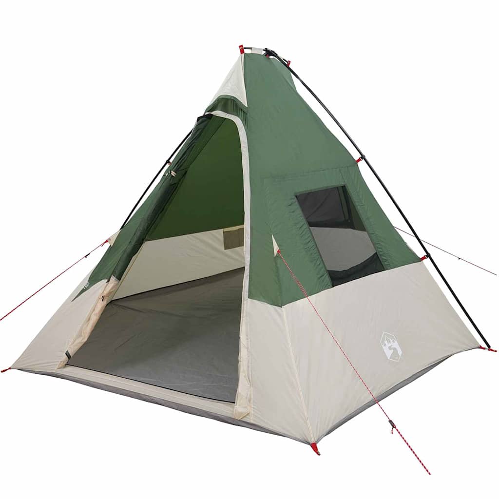 Vidaxx tente tipi avec toit avec rangement vert 383 x 338 x 217 cm taffetas