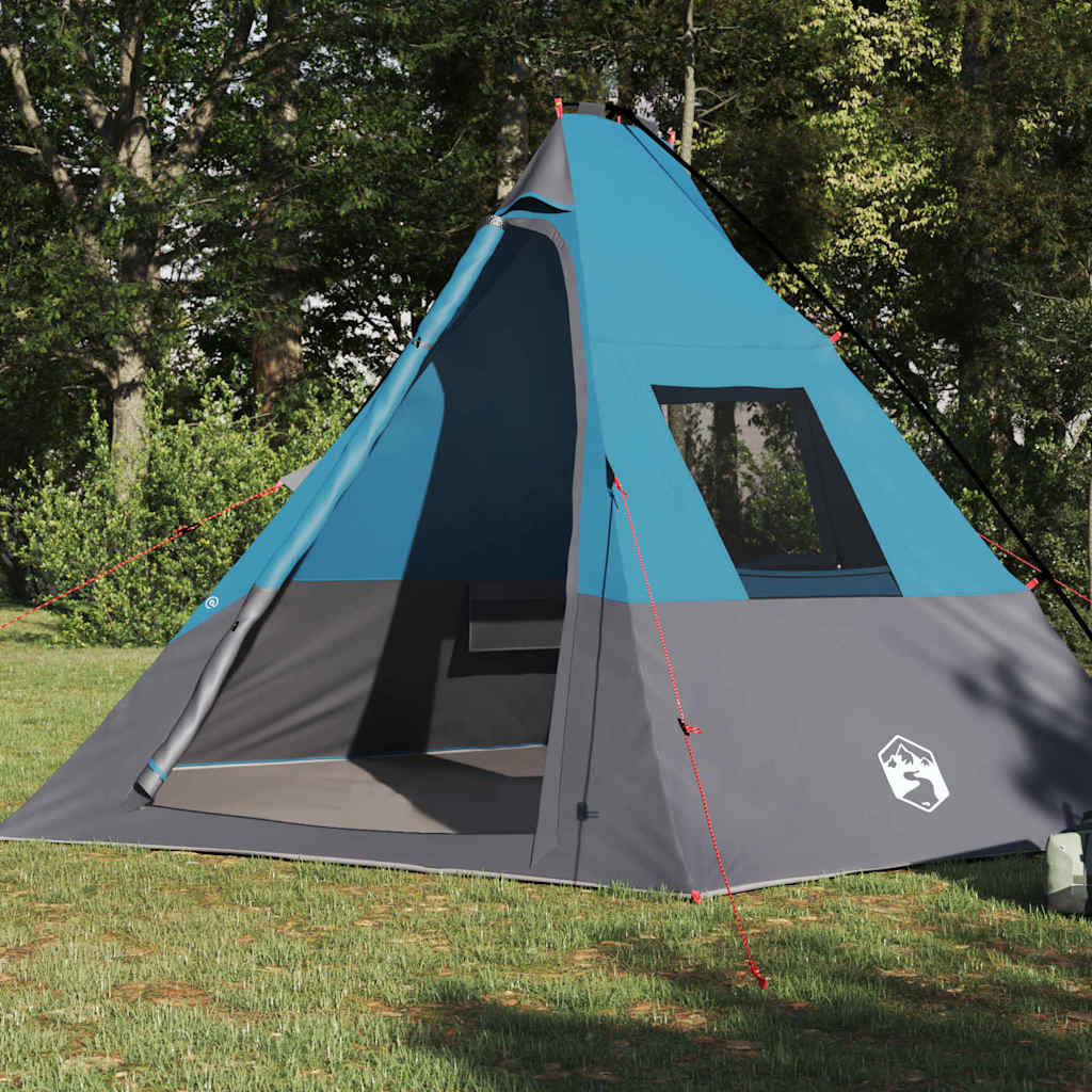 Vidaxx tente tipi avec toit avec rangement bleu 383 x 338 x 217 cm taffetas