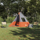 Tente tipi Vidaxx avec toit gris et orange 383 x 338 x 217 cm taffetas