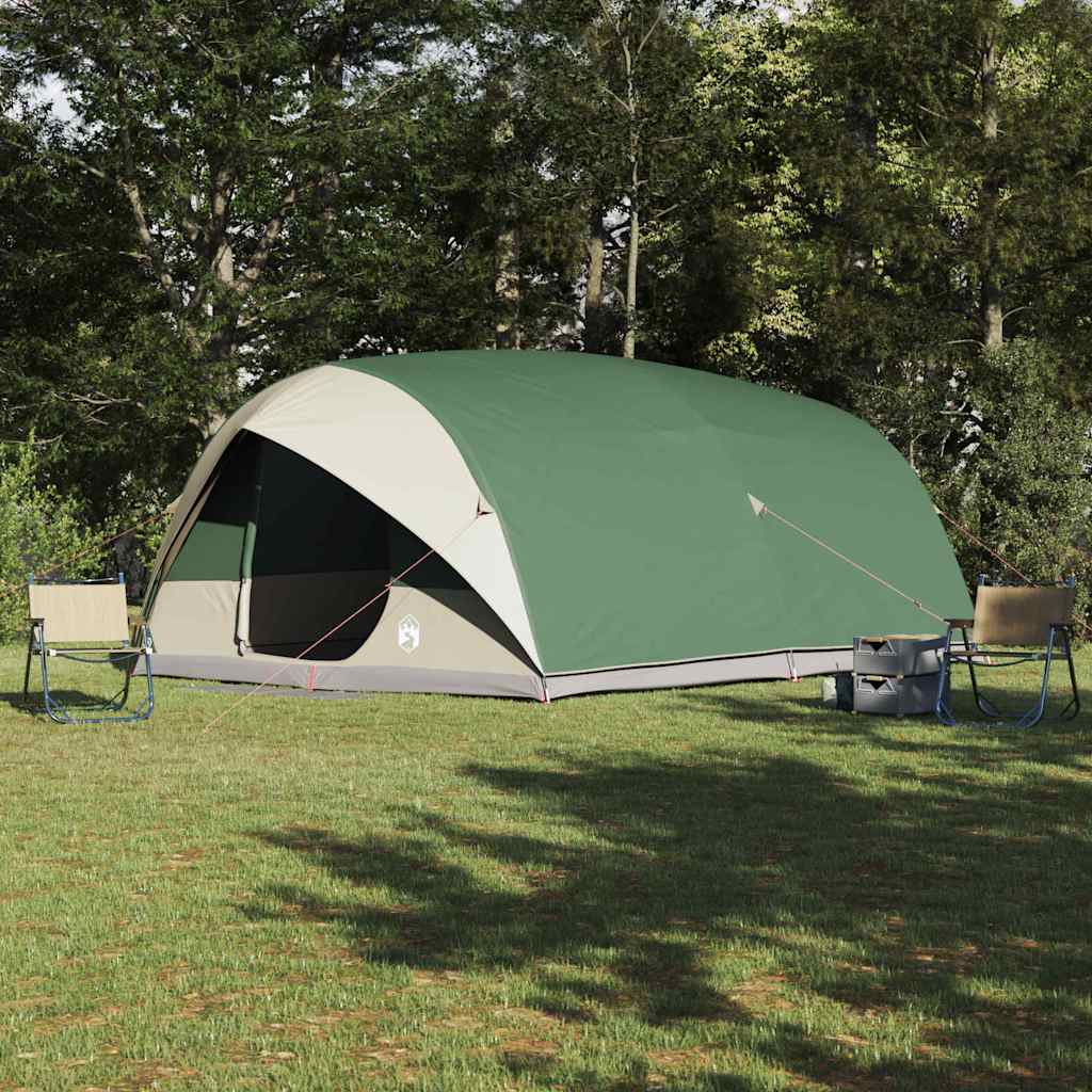 VidaXL tente tunnel avec toit avec rangement vert 500 x 348 x 200 cm taffetas