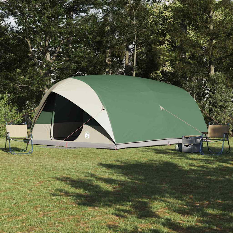 VidaXL tente tunnel avec toit avec rangement vert 500 x 348 x 200 cm taffetas
