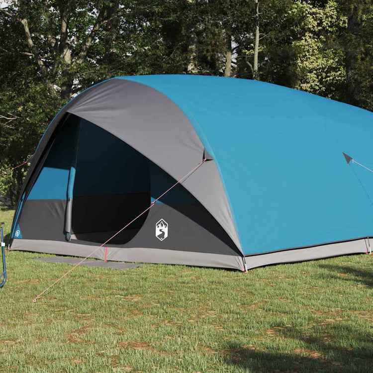 VidaXL tente tunnel avec toit avec rangement bleu 500 x 348 x 200 cm taffetas