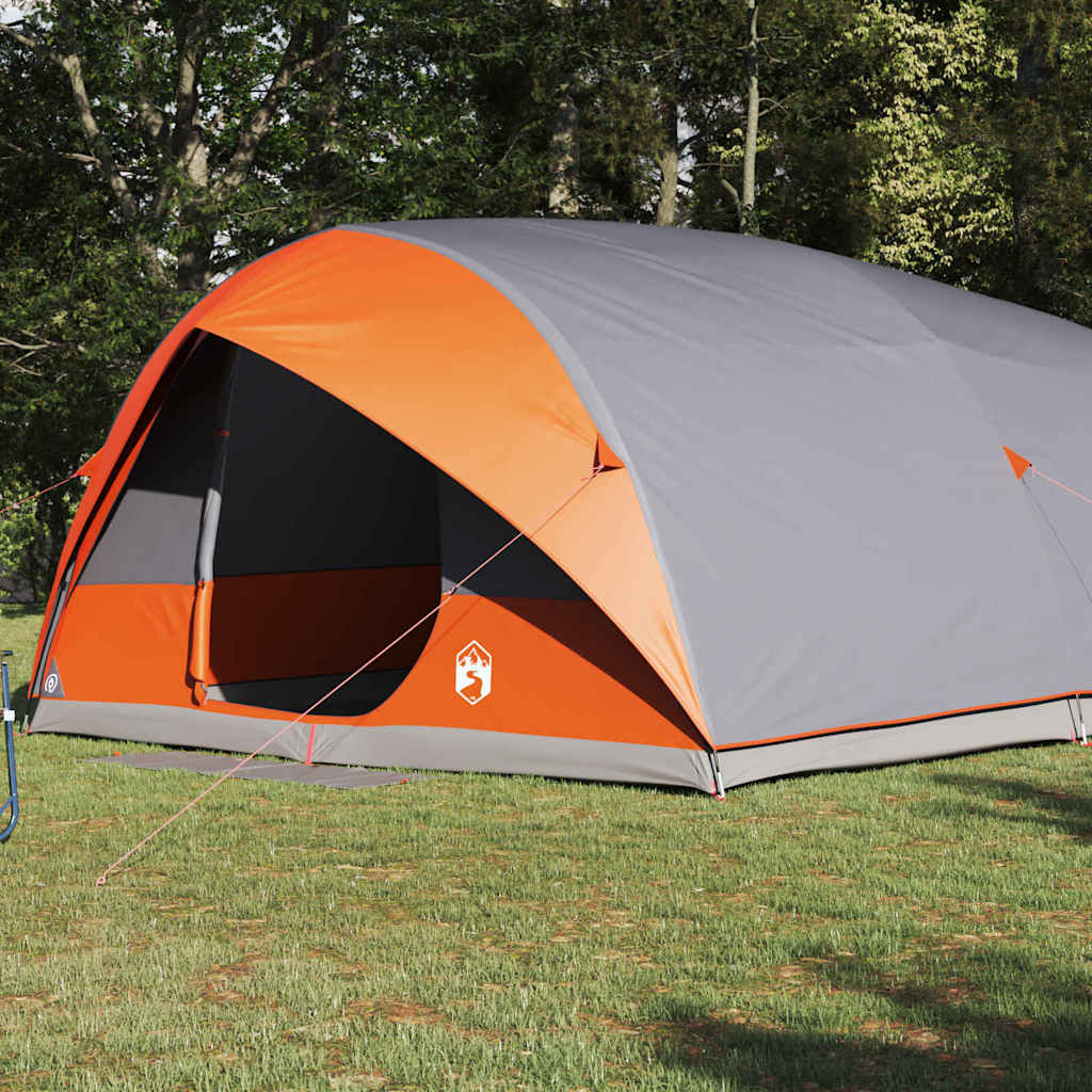 Tente tunnel Vidaxx avec toit gris et orange 500 x 348 x 200 cm taffetas