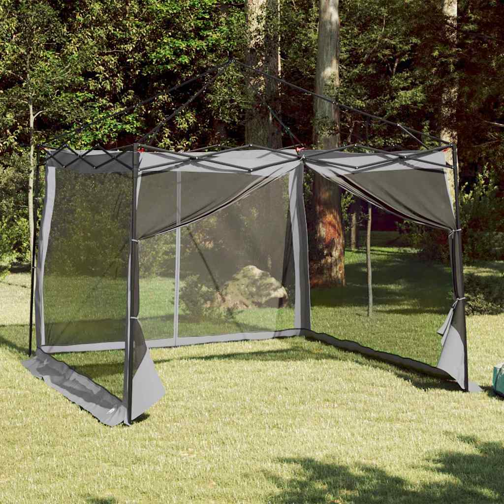 Tente intérieure VidaXL avec toit gris et orange 303 x 303 x 196 cm taffetas