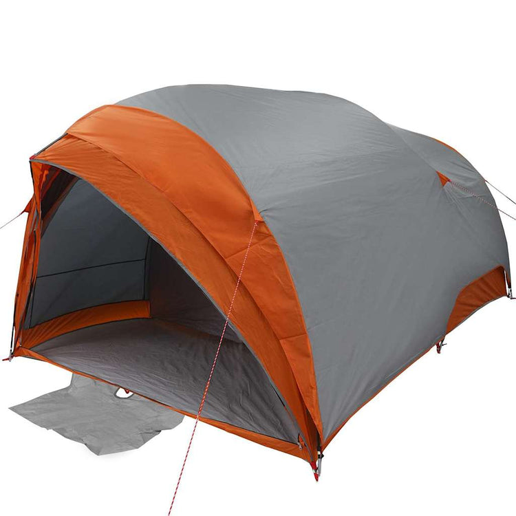 Tente tunnel Vidaxx avec toit gris et orange 410 x 285 x 198 cm taffetas