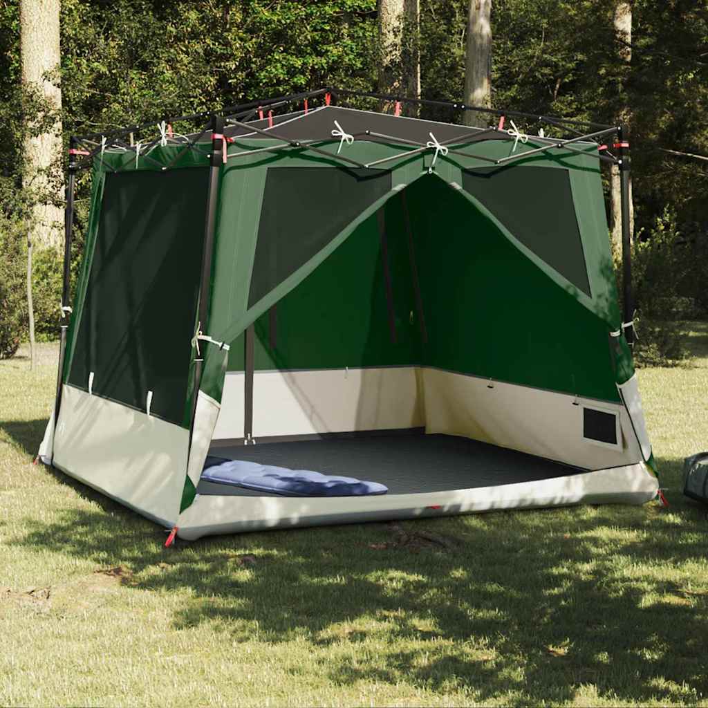 Vidaxx tente intérieure avec toit avec rangement vert 291 x 291 x 240 cm taffetas