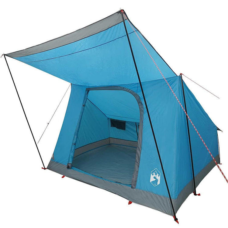 VidaXL tente de camping avec toit avec rangement bleu 223 x 163 x 130 cm taffetas