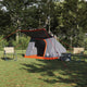 VidaXL tente de camping avec toit gris et orange 223 x 163 x 130 cm taffetas
