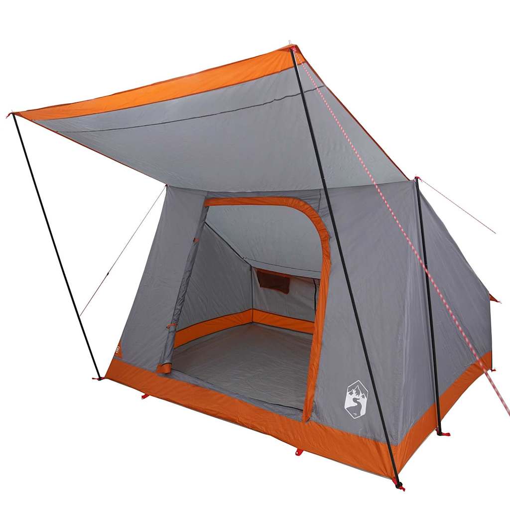 VidaXL tente de camping avec toit gris et orange 223 x 163 x 130 cm taffetas