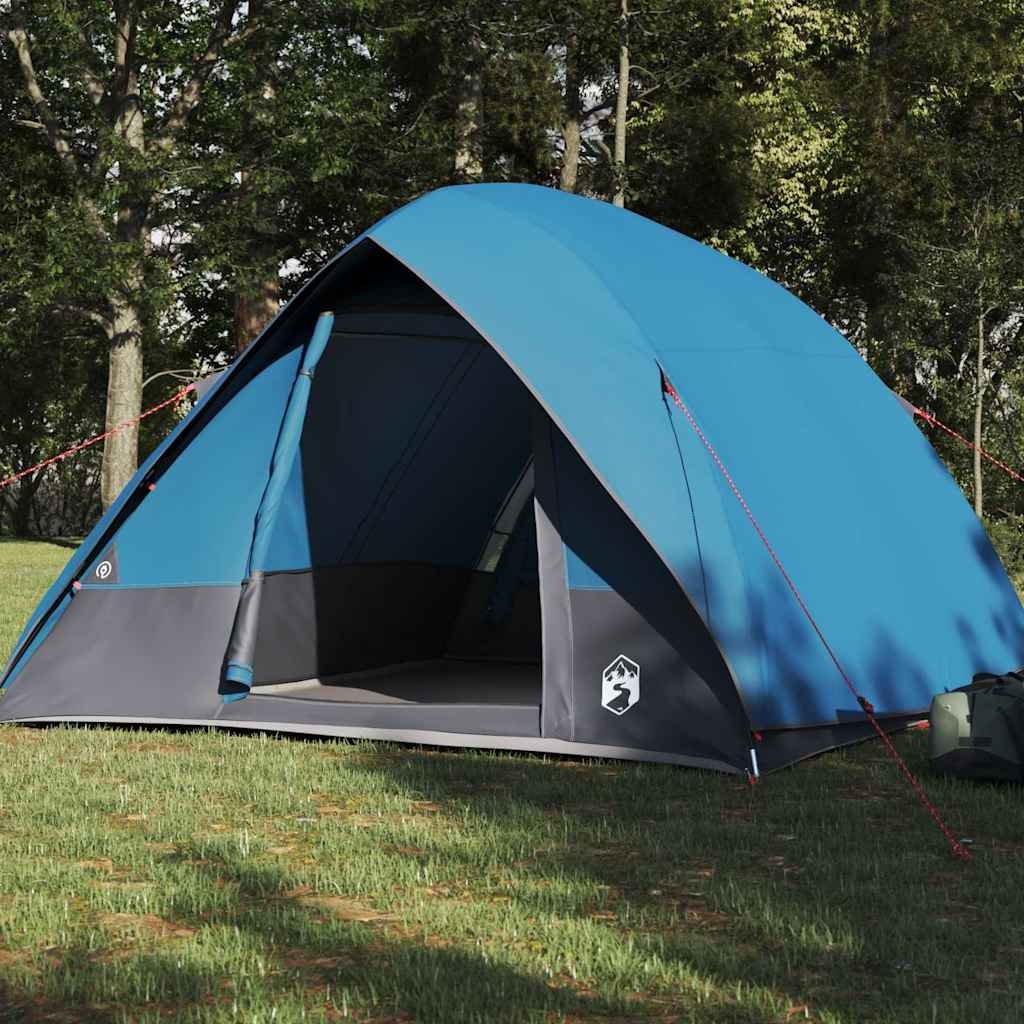VidaXL tente de camping avec toit avec rangement bleu 275 x 230 x 140 cm taffetas