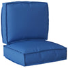 VidaXL ensemble de coussins de palette 2 pcs tissu oxford bleu royal