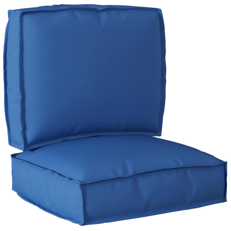 VidaXL ensemble de coussins de palette 2 pcs tissu oxford bleu royal