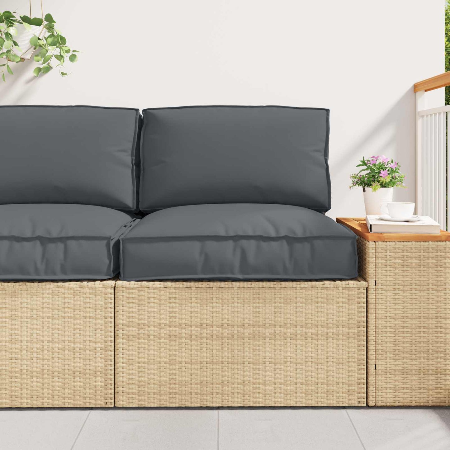 VidaXL ensemble de coussins de palette 2 pcs tissu oxford anthracite