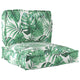 VidaXL ensemble de coussins de palette 2 pcs motif feuille verte 100 x 40 x 8 cm
