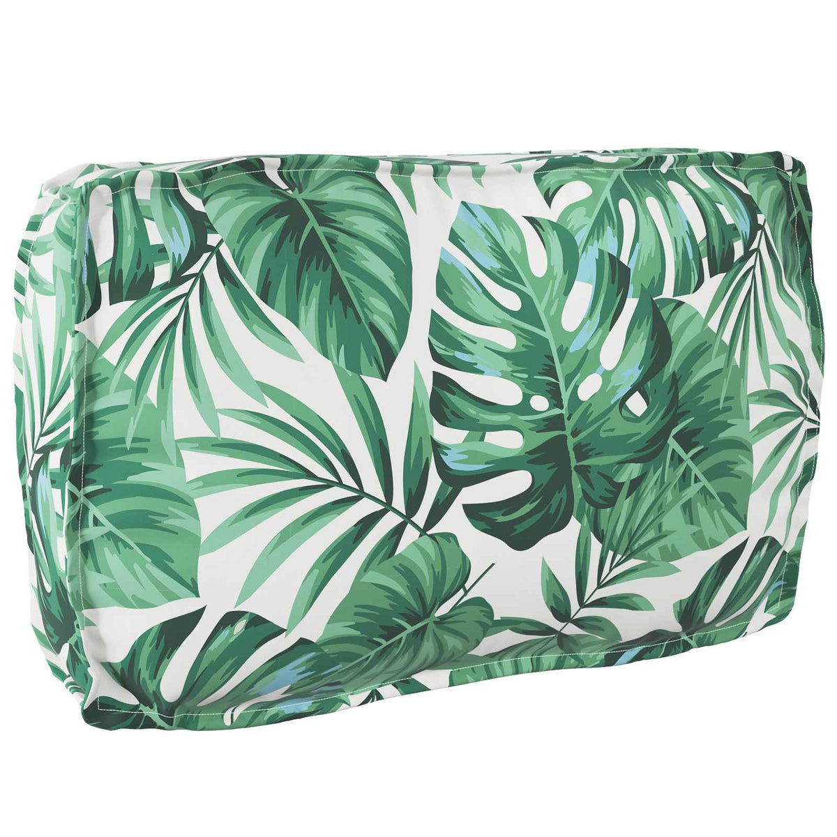 VidaXL ensemble de coussins de palette 2 pcs motif feuille verte 100 x 40 x 8 cm