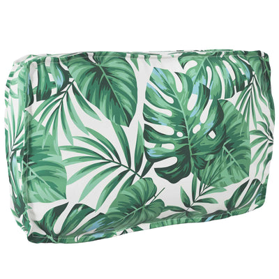 VidaXL ensemble de coussins de palette 2 pcs motif feuille verte 100 x 40 x 8 cm