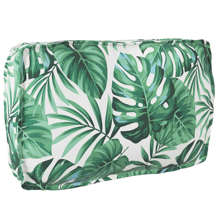VidaXL ensemble de coussins de palette 2 pcs motif feuille verte 100 x 40 x 8 cm