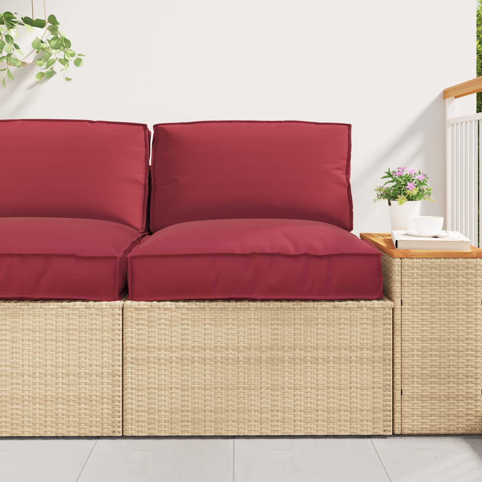 VidaXL ensemble de coussins de palette 2 pcs tissu oxford crème