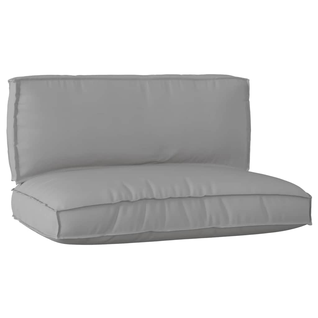 VidaXL ensemble de coussins de palette 2 pcs tissu oxford gris