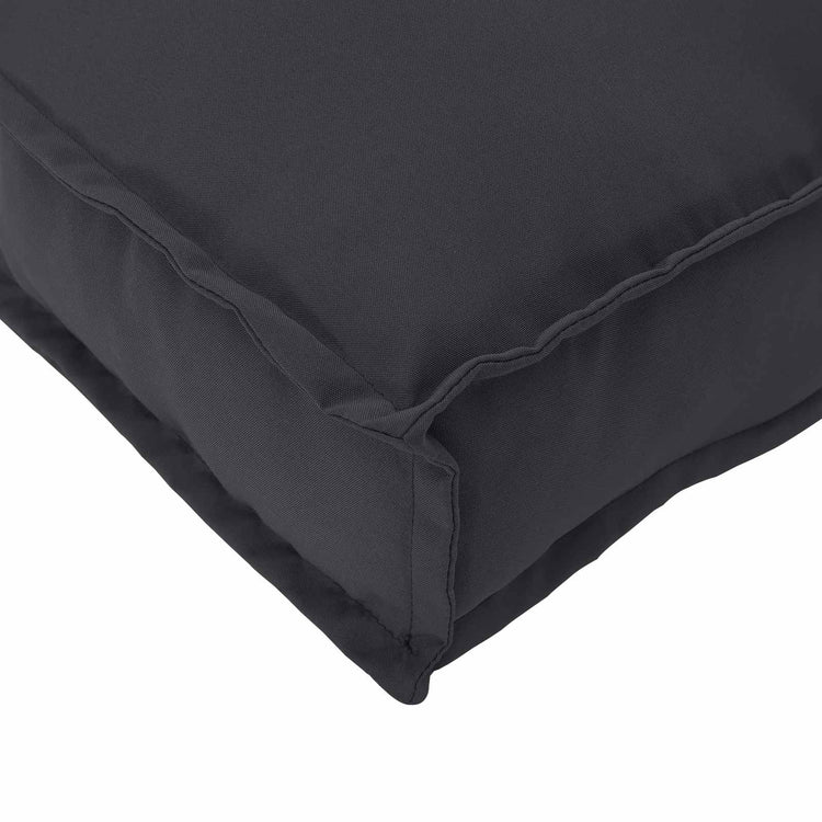 VidaXL ensemble de coussins de palette 2 pcs tissu oxford noir
