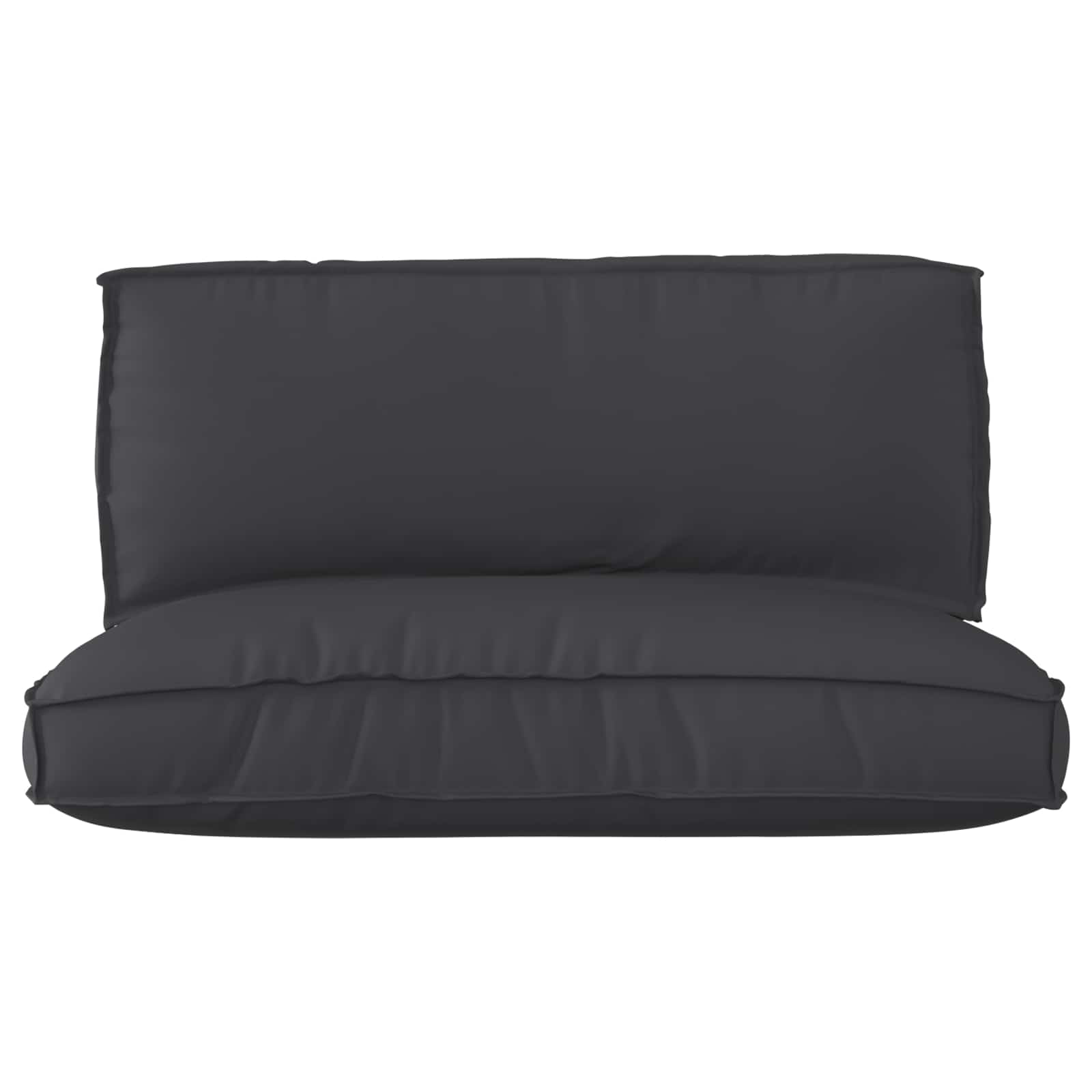 VidaXL ensemble de coussins de palette 2 pcs tissu oxford noir