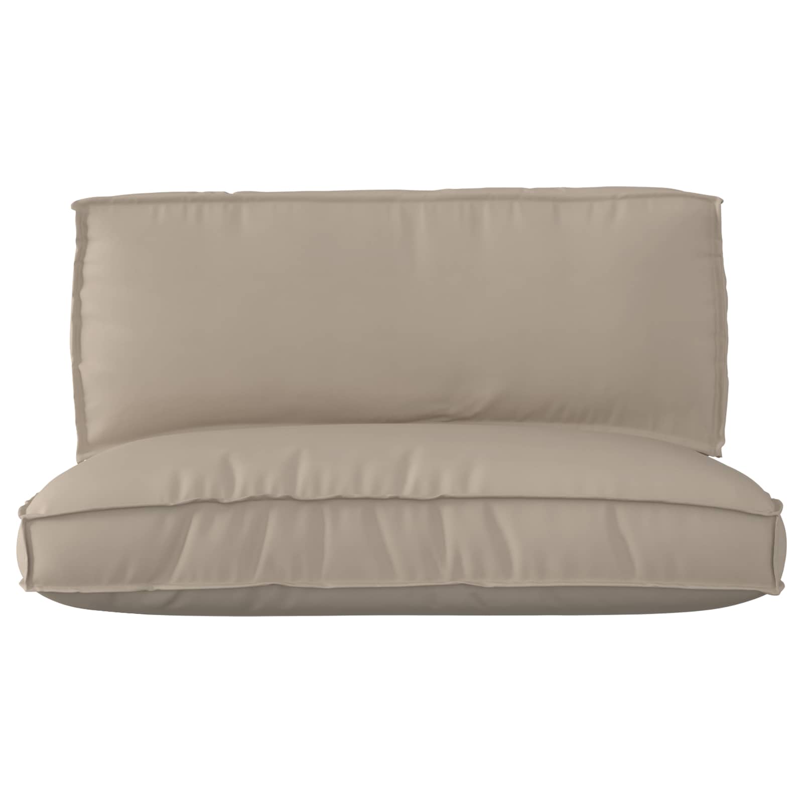 VidaXL ensemble de coussins de palette 2 pcs tissu oxford taupe