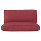 VidaXL ensemble de coussins de palette 2 pcs tissu oxford rouge vin